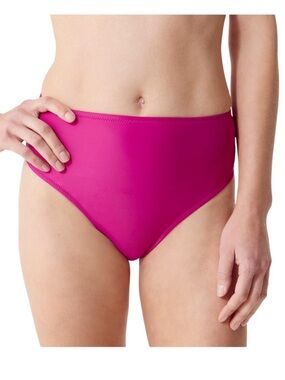 NWT J. Crew Magenta High Waisted Hallie Bikini Bottom Size Small